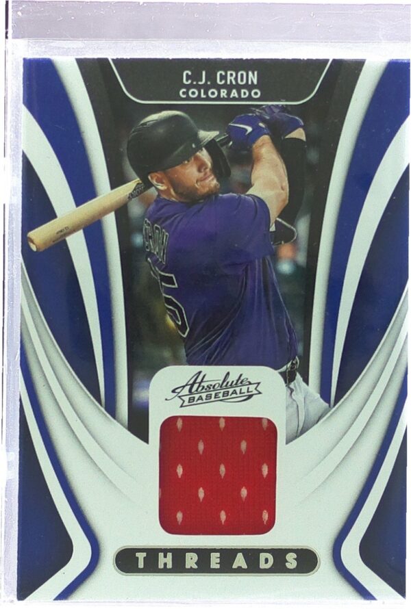 2022 Absolute C.J. Cron JSY #TR-CC Rockies Threads Retail
