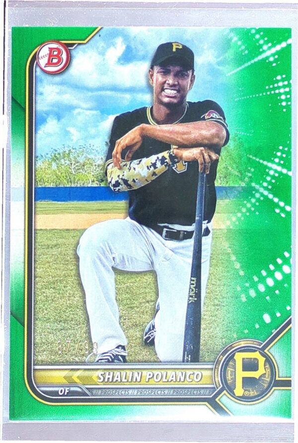 2022 Bowman Shalin Polanco /99 #BP-145 Pirates Prospects Green