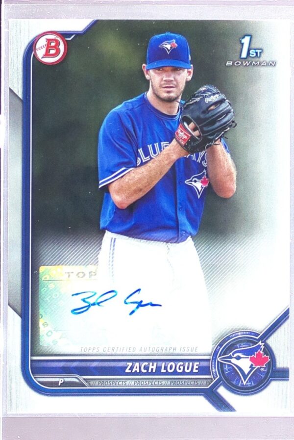 2022 Bowman Zach Logue Auto #PPA-ZL Jays Prospects Autographs