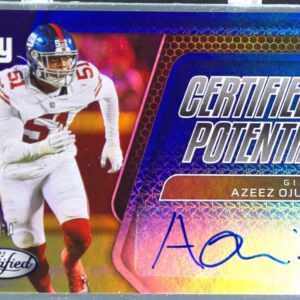 2022 Certified Azeez Ojulari Auto /50 #CPS-AO Giants Certified Potential