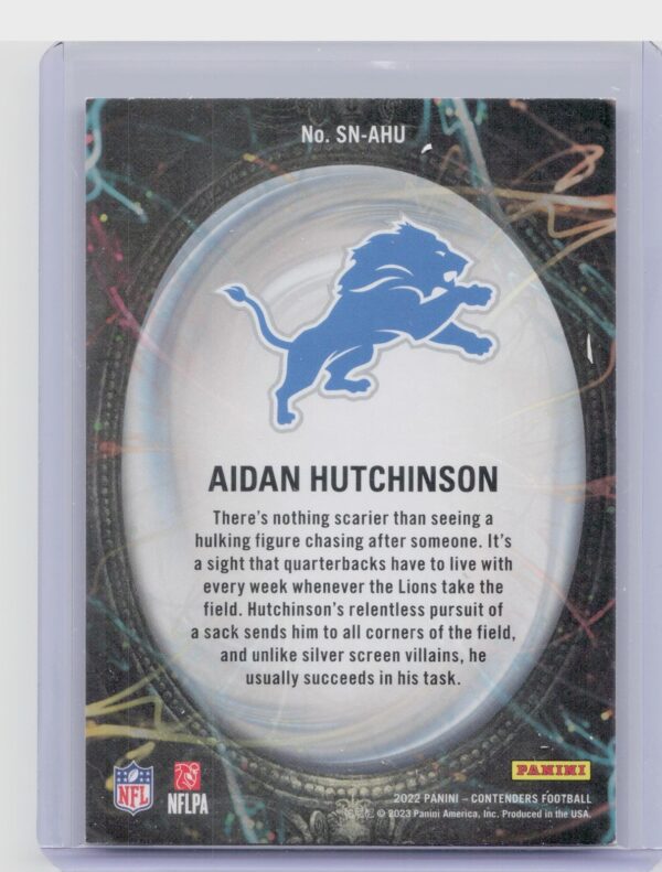 2022 Contenders Aidan Hutchinson Supernatural Rookie #/-AHU Lions - Image 3