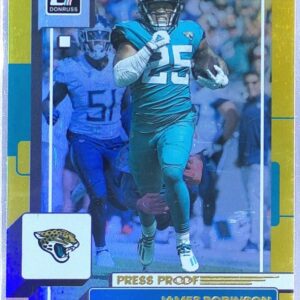2022 Donruss James Robinson Yellow Press Proof #62 Jaguars