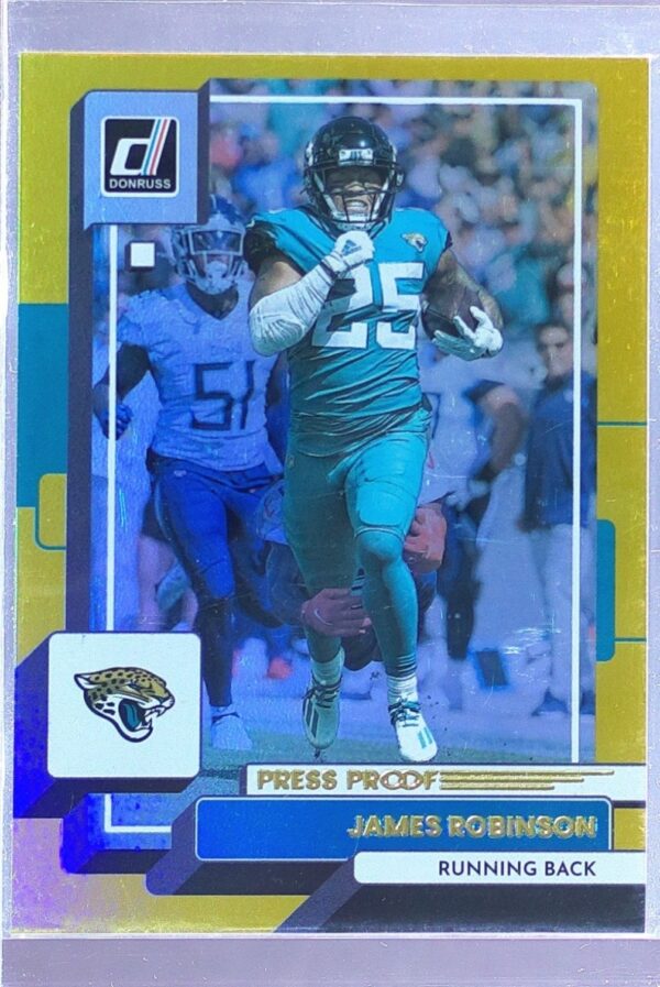 2022 Donruss James Robinson Yellow Press Proof #62 Jaguars
