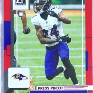 2022 Donruss Marcus Peters Press Proof Red #195 Ravens