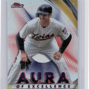 2022 Finest Joe Mauer SN50 #AE-JMA Twins Aura of Excellence Gold Refractor