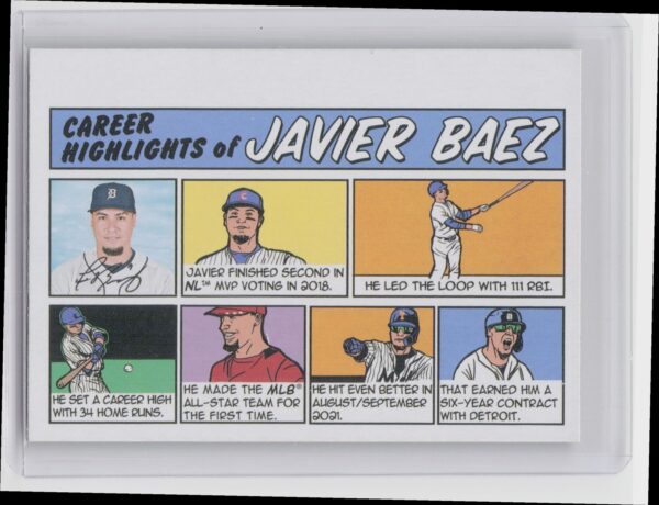 2022 Heritage Javier Baez #73TC-26 Tigers 1973 Topps Comics