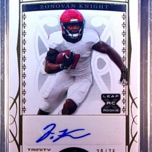 2022 Leaf Trinity Zonovan Knight Auto /75 #BA-ZK1 Wolfpack Gold