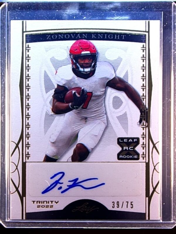 2022 Leaf Trinity Zonovan Knight Auto /75 #BA-ZK1 Wolfpack Gold