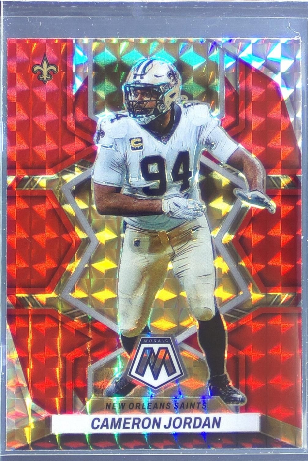 2022 Mosaic Cameron Jordan Mosaic Reactive Orange #142 Saints