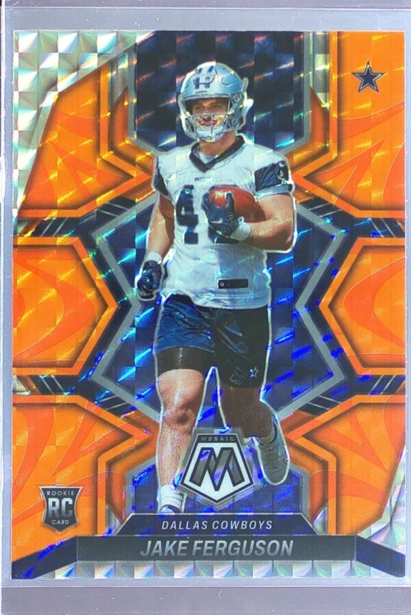 2022 Mosaic Jake Ferguson Mosaic Reactive Orange RC #364 Cowboys