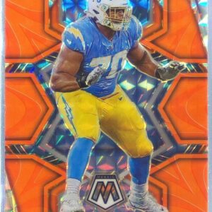 2022 Mosaic Rashawn Slater Mosaic Reactive Orange #105 Chargers
