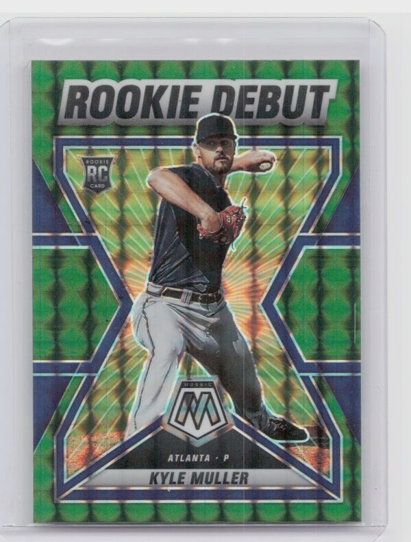 2022 Panini Mosaic Kyle Muller #RD-17 Braves Rookie Debut Green Mosaic