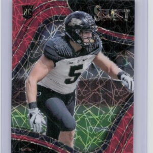 2022 Panini Select Draft Picks George Karlaftis Red Lazer Prizm #123 Boilermaker