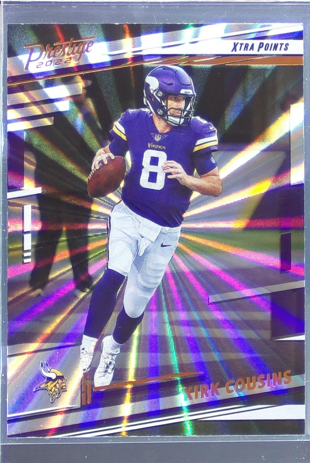 2022 Prestige Kirk Cousins Xtra Points Sunburst #189 Vikings