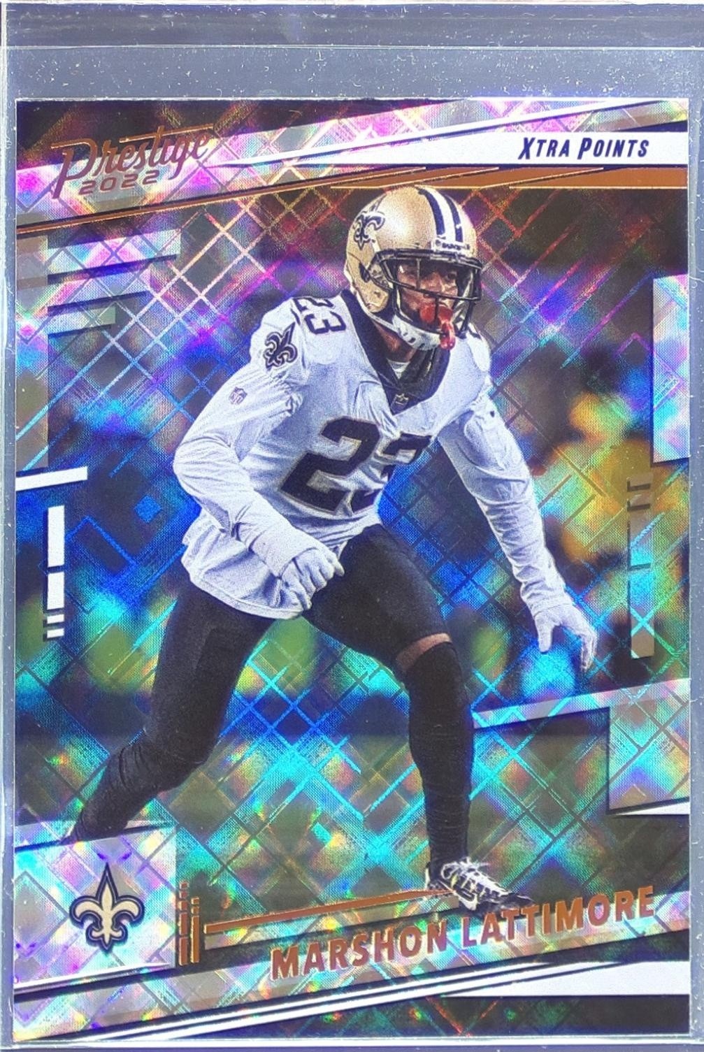 2022 Prestige Marshon Lattimore Xtra Points Diamond #214 Saints