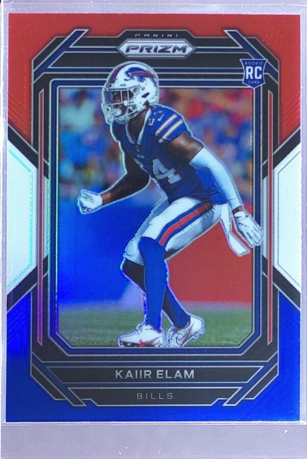 2022 Prizm Kaiir Elam Red White and Blue RC #374 Bills