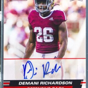 2022 Pro Set Draft Demani Richardson RC Auto #PSA-DR1 Aggies Autographs Red