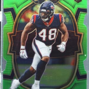 2022 Select Christian Harris RC Neon Green Prizm Die Cut /299 #49 Texans