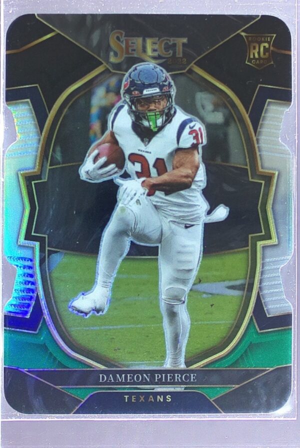2022 Select Dameon Pierce Black and Green Prizm Die Cut RC #47 Texans