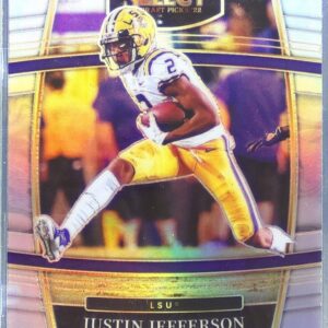 2022 Select Draft Picks Justin Jefferson Silver Prizm #49 Tigers