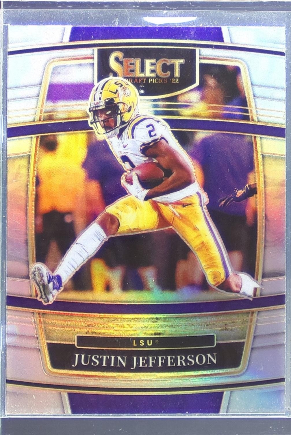 2022 Select Draft Picks Justin Jefferson Silver Prizm #49 Tigers