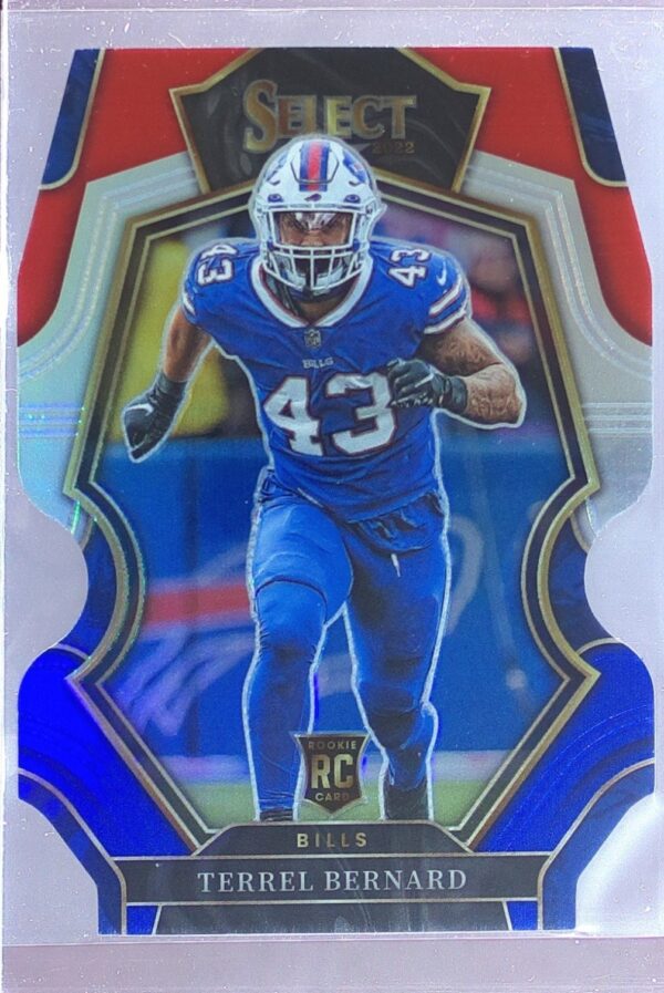 2022 Select Terrel Bernard Red and Blue Prizm Die Cut RC #113 Bills