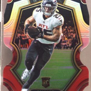 2022 Select Tyler Allgeier RC Black and Red Prizm Die Cut #105 Falcons