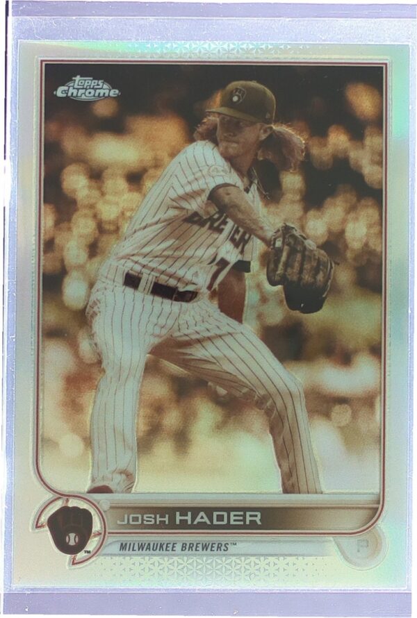 2022 Topps Chrome Josh Hader Sepia Refractor #119 Brewers