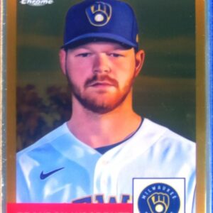 2022 Topps Chrome Platinum Anniversary Brandon Woodruff Gold Refractor /50 #195