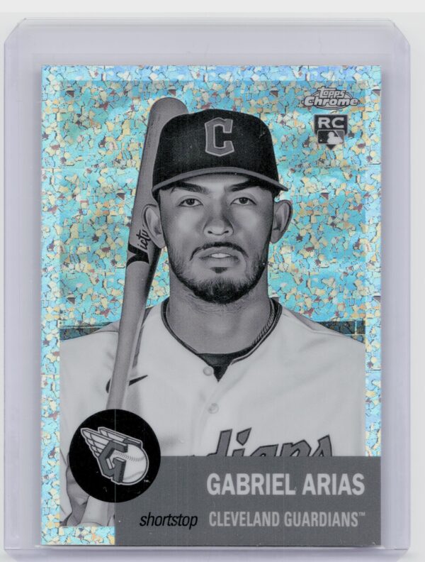 2022 Topps Chrome Platinum Anniversary Gabriel Arias Black and White Mini Diamon
