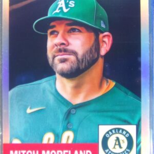 2022 Topps Chrome Platinum Anniversary Mitch Moreland Refractor #218 Athletics