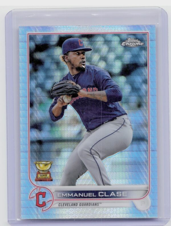 2022 Topps Chrome Sonic Emmanuel Clase Refractor #130 Guardians