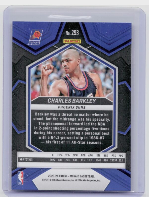 2023-24 Panini Mosaic Charles Barkley 293 Suns - Image 3