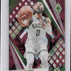 2023-24 Panini Phoenix Damian Lillard Phoenix Maroon Ice /275 79 Bucks
