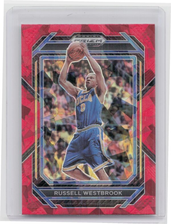 2023-24 Panini Prizm Draft Picks Russell Westbrook Red Ice #55 UCLA