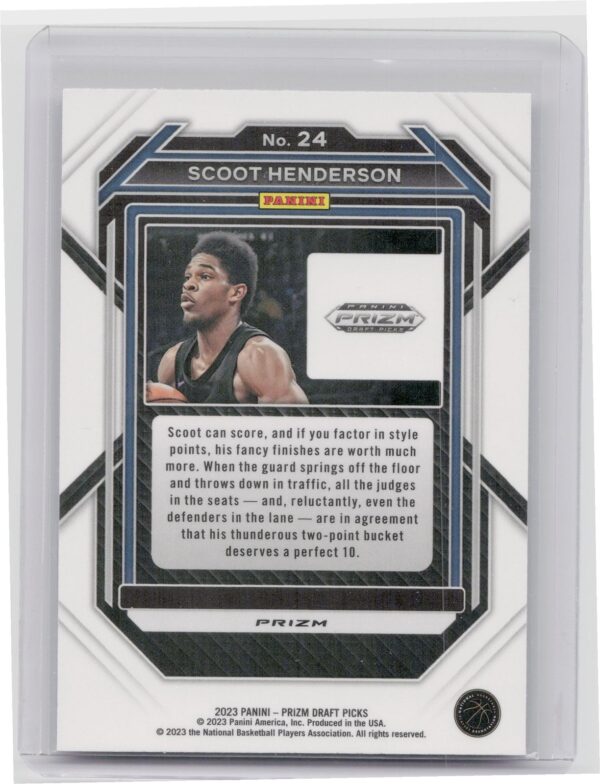 2023-24 Panini Prizm Draft Picks Scoot Henderson Choice #24 - Image 3