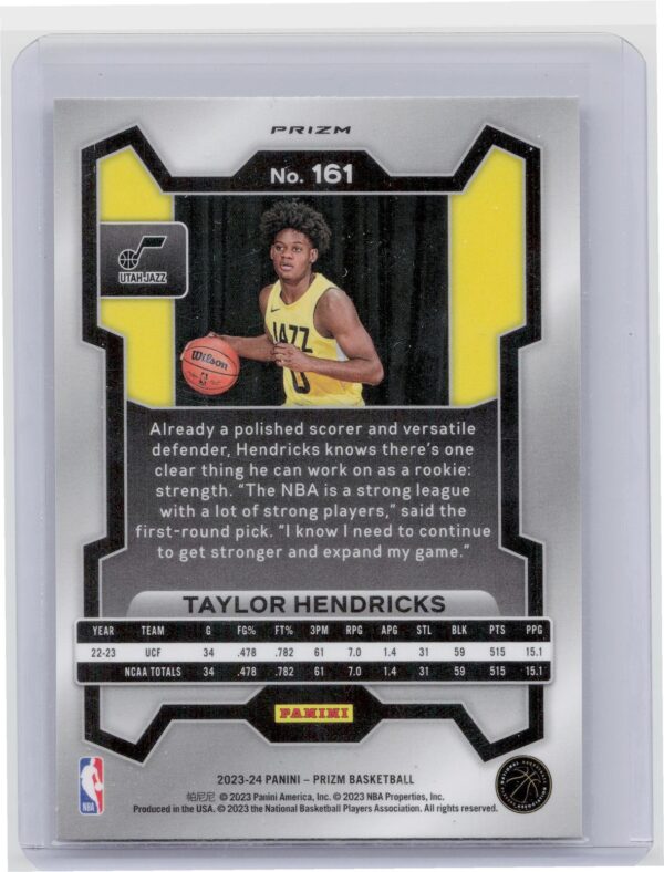 2023-24 Prizm Taylor Hendricks Prizms Green #161 Jazz - Image 3
