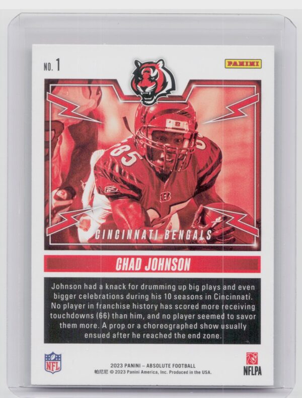 2023 Absolute Chad Johnson #1 Bengals Rock Out - Image 3