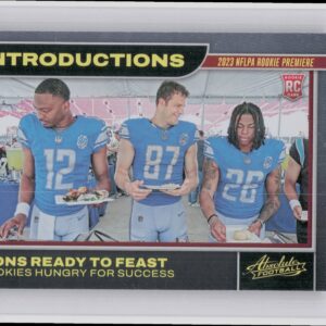 2023 Absolute Gibbs, Hooker, LaPorta Lions Ready to Feast RC #20 Lions