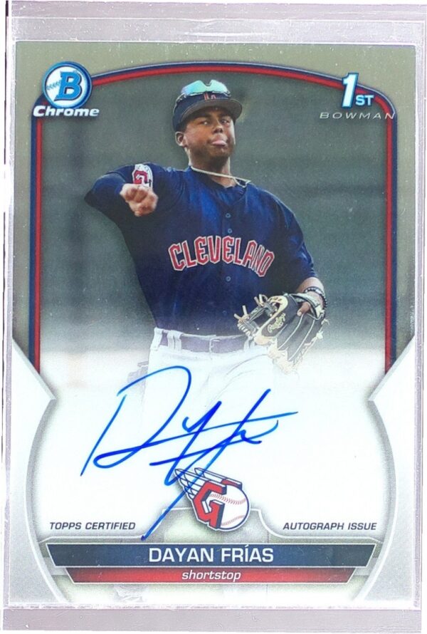 2023 Bowman Dayan Frias Auto #CPA-DF Guardians Chrome Prospects Autographs