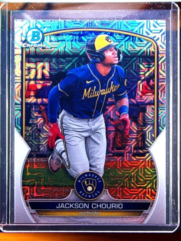 2023 Bowman Jackson Chourio #BCP-76 Brewers Chrome Prospects Mojo Refractors