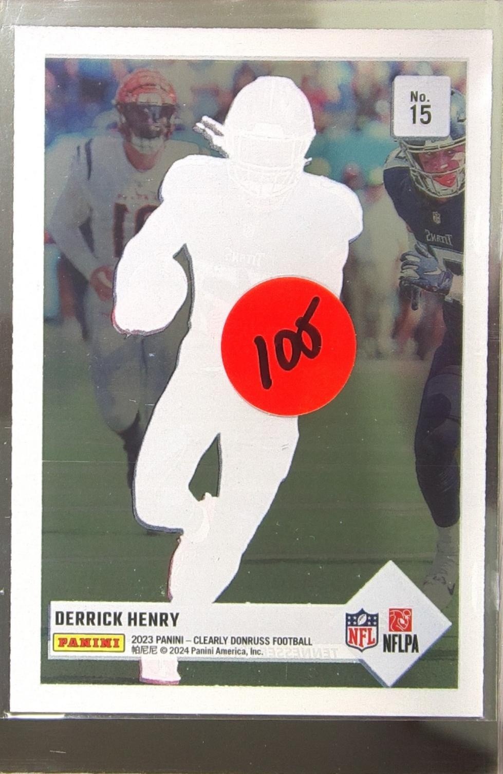 2023 Clearly Donruss Derrick Henry #15 Titans Retro 1993 - Image 3