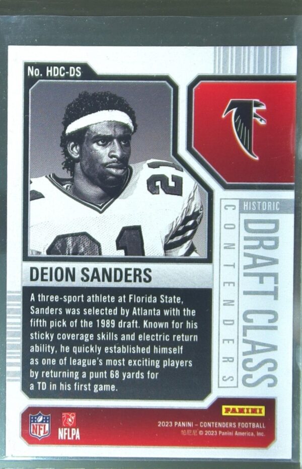2023 Contenders Deion Sanders #HDC-DS Falcons Historic Draft Class Contenders - Image 3