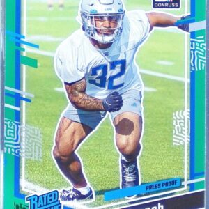 2023 Donruss Brian Branch Press Proof Green RC #328 Lions