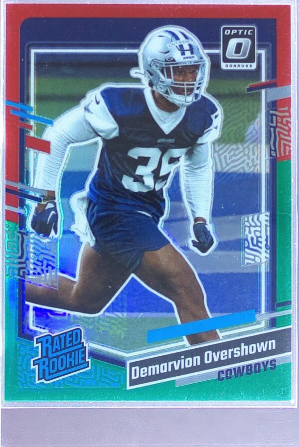 2023 Donruss Demarvion Overshown RC #323 Cowboys Optic Rated Rookie Red & Green