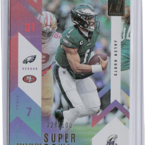2023 Donruss Jalen Hurts SN100 #RTSBCC-JH Eagles Road to the Super Bowl Conferen