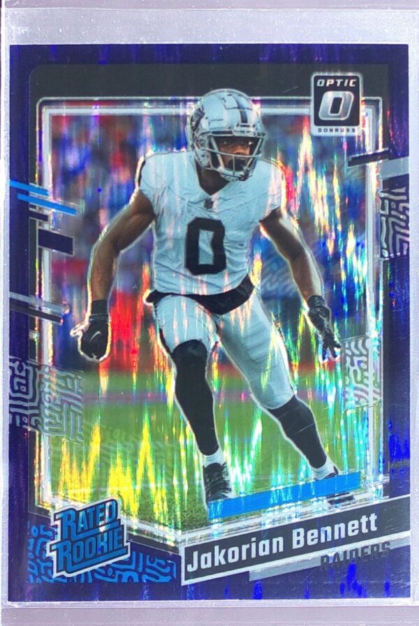 2023 Donruss Optic Jakorian Bennett Purple Shock RC #259 Raiders