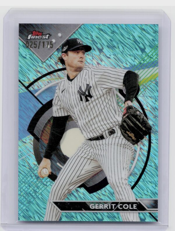 2023 Finest Gerrit Cole Aqua Shimmer Refractor /175 #48 Yankees