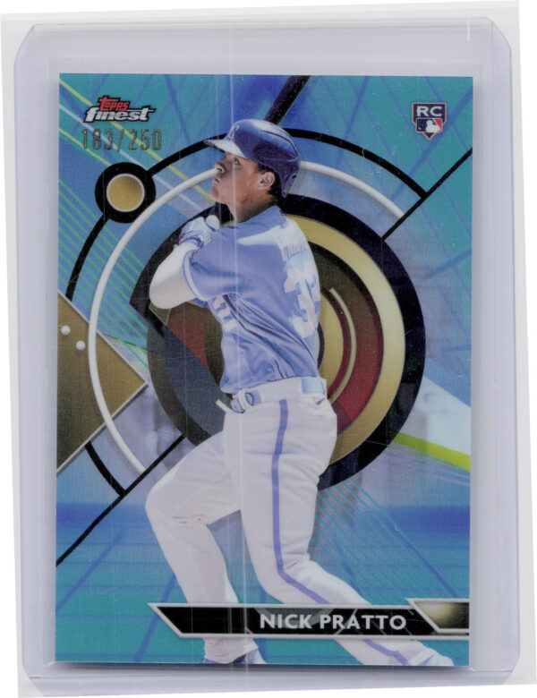 2023 Finest Nick Pratto Blue/Aqua Vapor Refractor SN250 #4 Royals