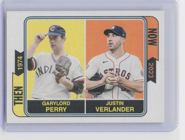 2023 Heritage Gaylord Perry / Justin Verlander Then and Now #TAN-6 Indians Astro